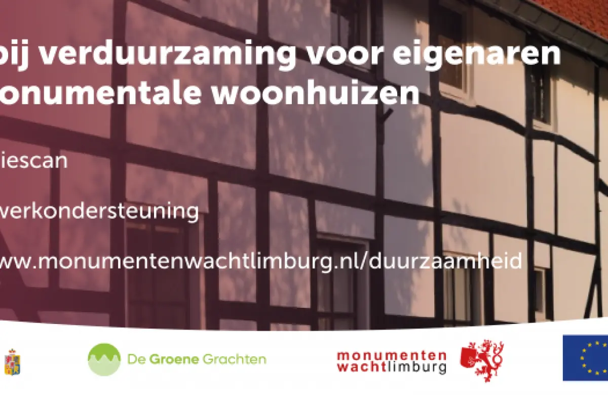 Gratis energiescans voor monumentale woonhuizen in Limburg 